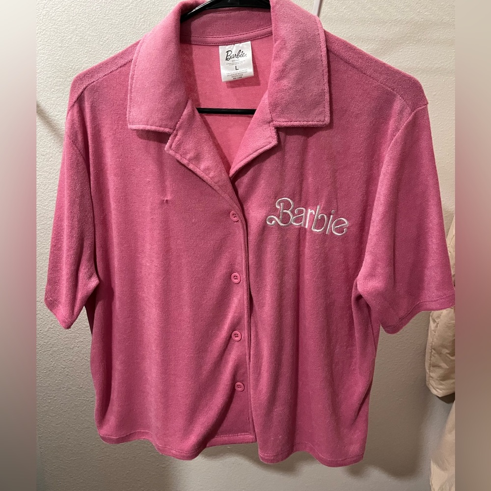 Barbie - Terrycloth Button Up - Size L